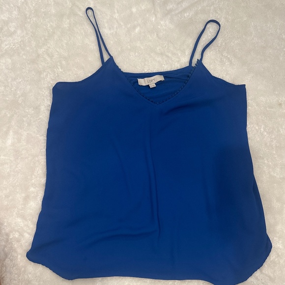 LOFT Tops - Royal blue Meduim Loft V Neck tank top